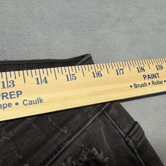 Judy Blue Jeans Size 16W Skinny Fit Distressed Buffalo Plaid Black Stretch - Picture 7 of 12